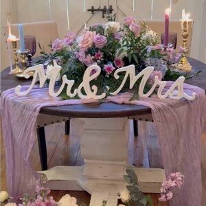 Mr & Mrs Wooden Wedding Table Signs | 2 Reserved signs